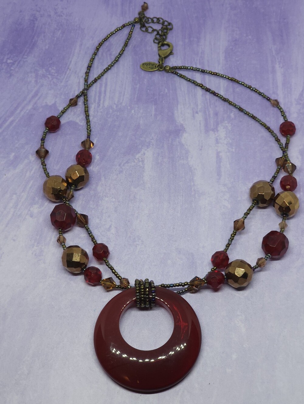 Lia Sophia "Cinnabar" Multi- Strand Necklace